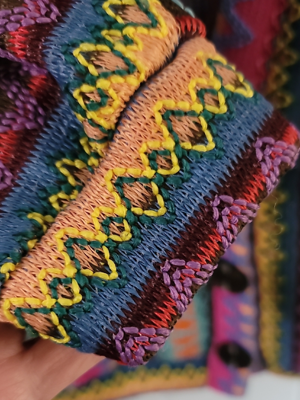 Vibrant Multicolor Knit Cardigan - Picture 8 of 8